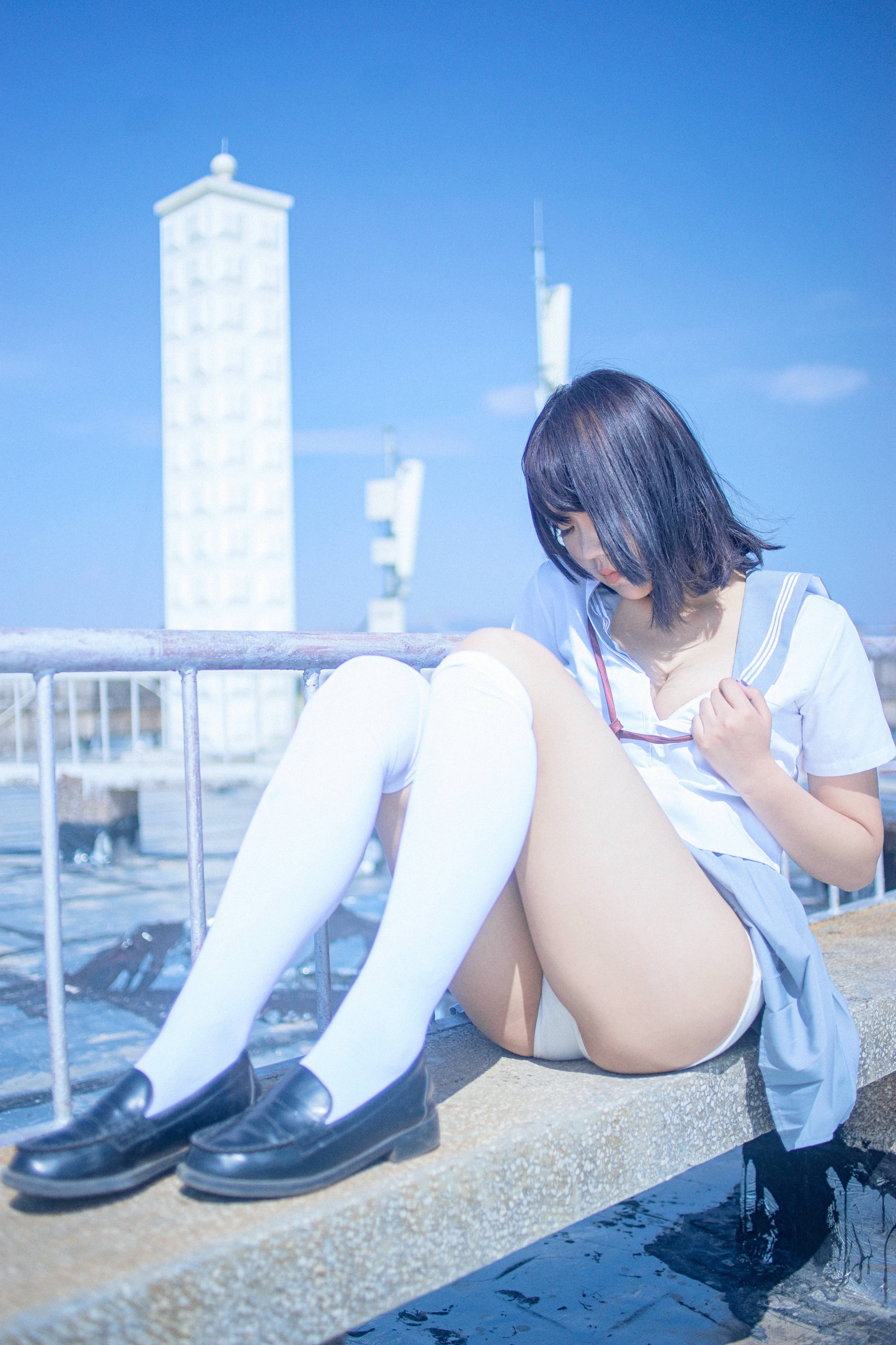 汐 - NO.005 天台JK[40P]-XikXak